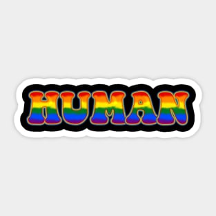 LGBTQ | Human | Pride Gift | Rainbow Gift | LGBTQ Ally | LGBTQ Gift Idea | Love Is Love Sticker